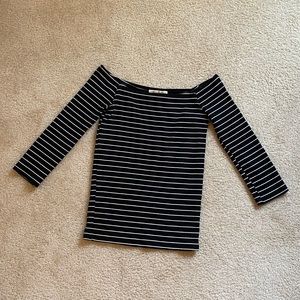 Express Off-the-shoulder striped top